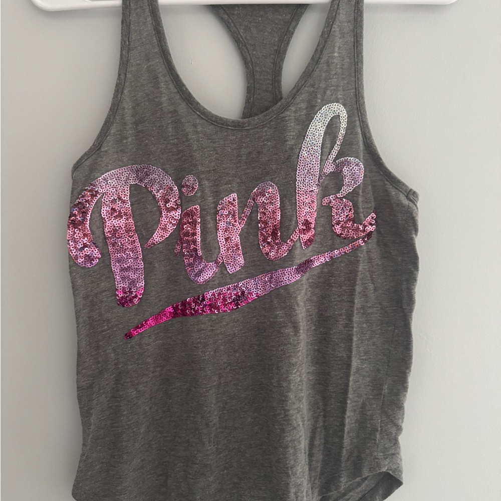 PINK Victoria's Secret Gray Tank Top